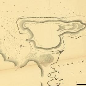 1854年臺灣島-基隆港地圖八斗子部分
