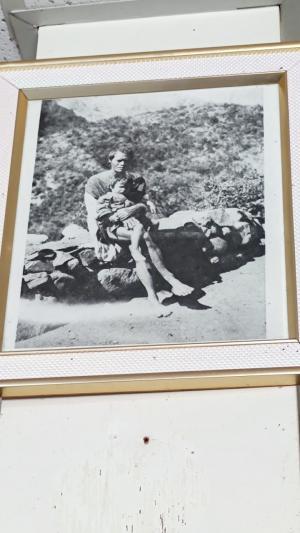 環山部落泰雅文物館創辦人詹秀美女士與父親合照