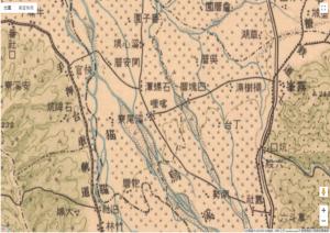 1932年烏溪舊河道及溪尾寮位置圖