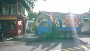 109年池上鄉中元普度請神_神轎車向福德祠行禮